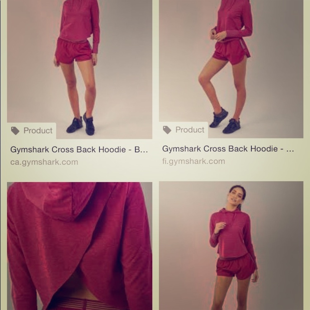 GymShark cross back hoodie NEW Small